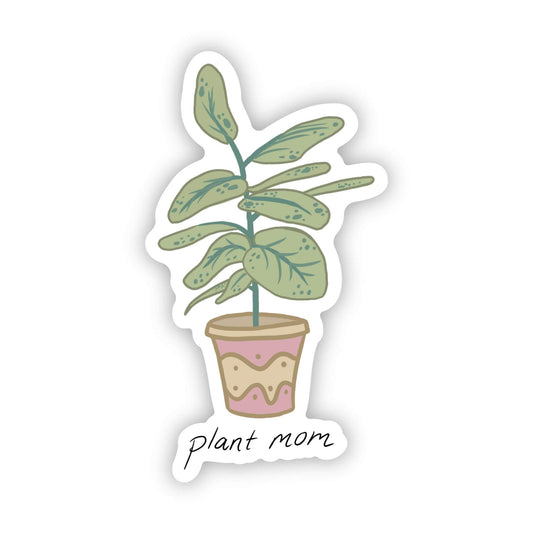 "Plant mom" potted plant sticker