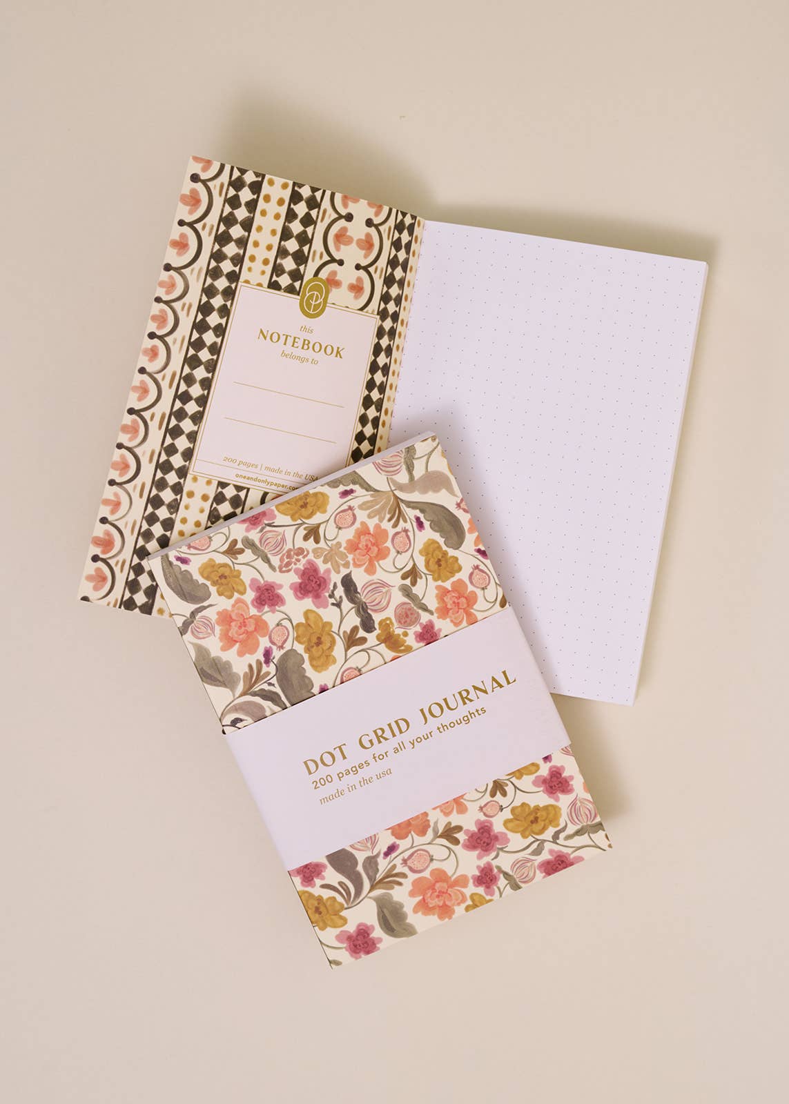 Autumn Floral Perfect Bound Dot Grid Journal